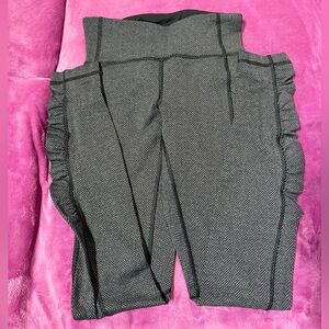 Black and Gray Herringbone Pants #540
